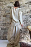 Lindin Linen Blend Kimono Top Washed Sandstone